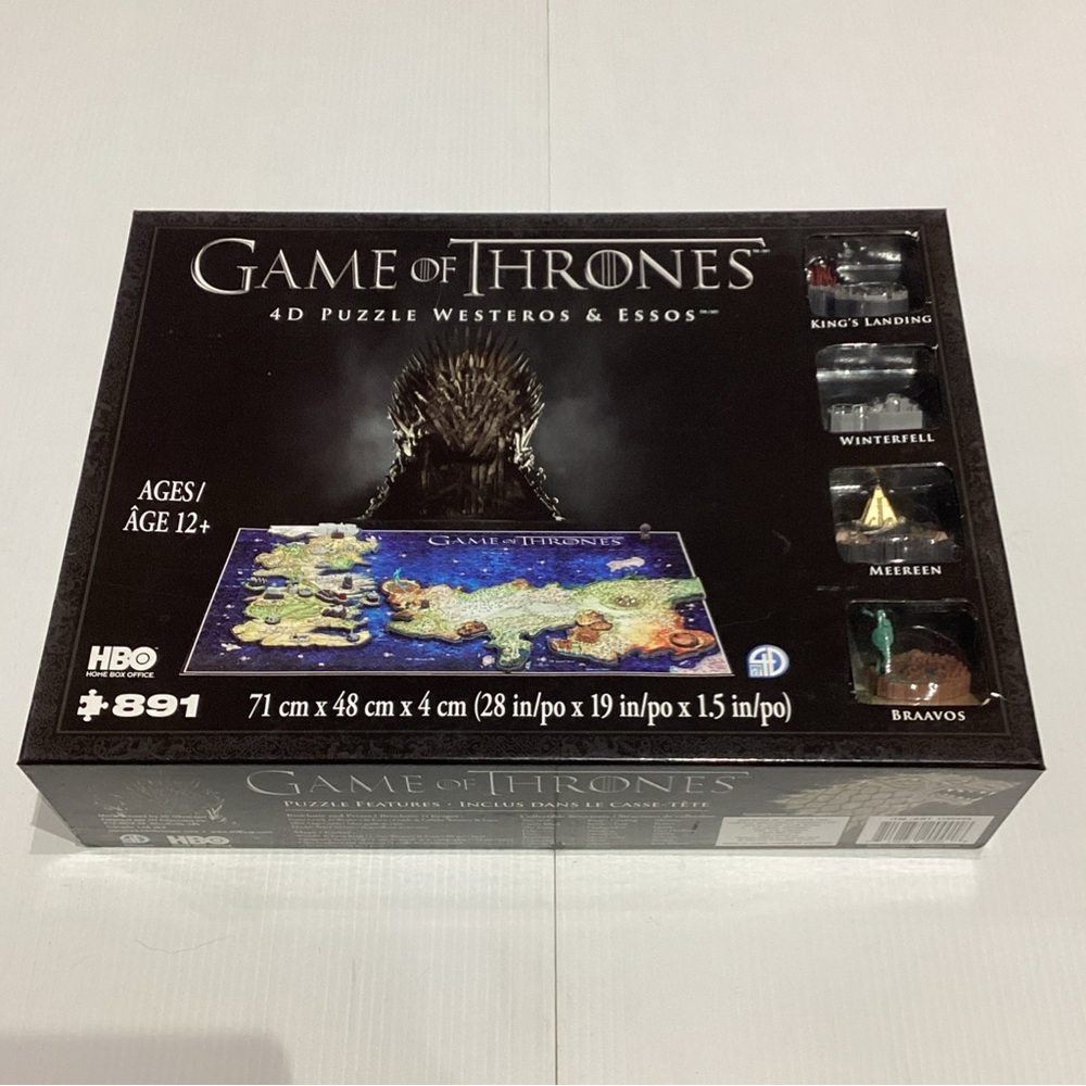 Game of Thrones 4D Puzzle of Westeros and Essos 891 Pieces SEALED PARTS